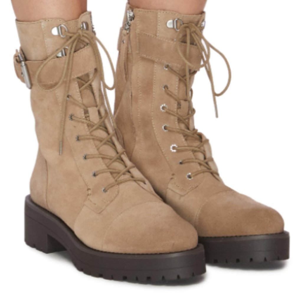 New Sam Edelman Junip Combat Suede Buckle Bootie size 9.5